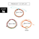 3pcs Boho Ethnic Weave Rope Bracelet DIY Beads Bangles Jewelry (Style 1) A