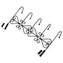 5 Hanger Black Towel Hat Coat Clothes Wall Hook Over Door Bathroom