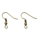 50X Metal Earrings Hook 0.5mm Bronze Color