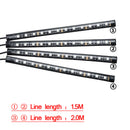 1PC 5050 RGB LED Strip Lights 48 SMD 5V Car Interior Atmosphere Music+Controller