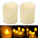 2pcs Realistic Plastic Wax LED Candle Swinging Flame Battery Powered Flameless