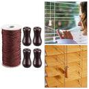 Brown Braided Lift Shade Cord Wood Pendant for Aluminum Blind Shade
