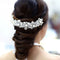 Women Bridal Wedding Diamond Crystal Rhinestone Flower Hair Pin Clip Pear Dwwj
