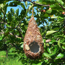 Natural Hand-Woven Bird Cage Straw Nest Outdoor Garden Decor for Canary Finch