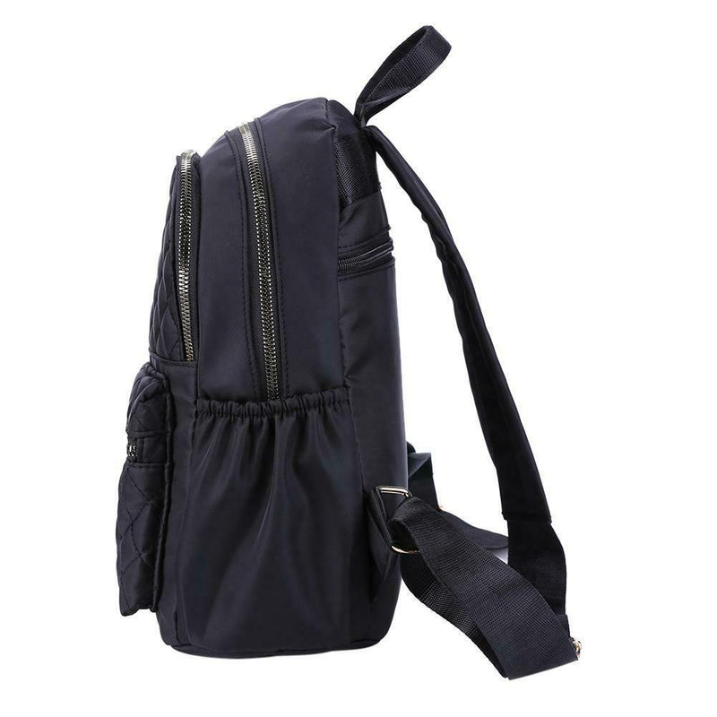 Women Large Capacity Lattice Backpack Preppy Nylon Shoulder School Bags