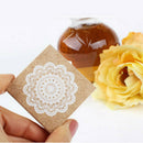 Wooden Stamp Rubber Seal Square Handwriting DIY Craft Flower Lace