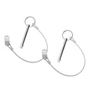 2pcs Quick Release Pins 8mm 5/16inch Dia with Lanyard Replacement for Marine
