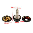15mm 75pcs Snap Fastener Boat Canopy Fitting Stainless Canva To Screw Press Kit