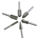 6PCS Bearing Steel Rotary File Cutter 1/4" Shank Engraving Grinding Drill Bits