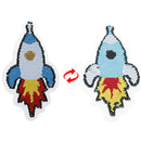 rocket reversible change color sequins sew on patches for clothes diy appliqu JS