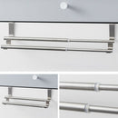 Bath Kitchen Door Stainless Steel Towel Rack Holder Expandable Shelf Hanger