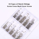 500pcs/box 10 Sizes Stainless Steel Screws Nuts Glasses Watch Repair Tool