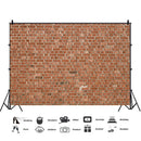 Rustic Red Brick Background Cloth Decoration Photography Props Backdrop A
