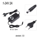 AC to DC Adapter 3-24V 2A Adjustable Power Supply Motor Speed Controller EU