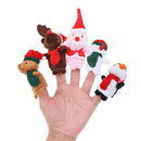 5Pcs/set Christmas Theme Character Finger Puppets Story Telling Soft Cloth T BX
