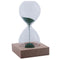 Green wood + glass + iron powder sand iron flowering magnetic hourglass wit L7H7