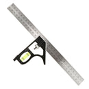 12'' Combination Square Heavy Duty Stainless Steel Protractor Square Ruler