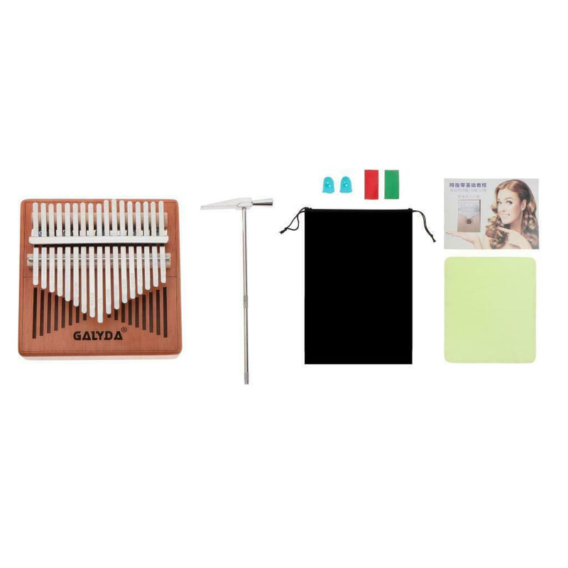 17 Keys Kalimba Mahogany Thumb Piano Mbira Keyboard Instrument Burlywood