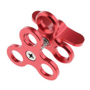 Triple Ball Clamp 3 Holes Underwater Arm Diving Bracket for Gopro Light Red