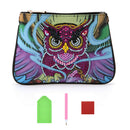 5D Diamond Owl Painting Clutch Bag Leather Wallet Handbag DIY For Women Zipper