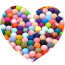 50Pcs Round Silicone Teething Beads 15Mm Baby Teether Bead Food Silicone Ba