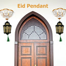 Wooden Eid Mubarak Pendant Muslim Ramadan Party Home Wall Hanging Ornament Decor