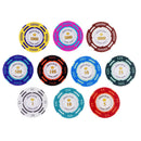 10pcs Clay Chips Games Coins Board Games Props Casino Style Games Party Bar