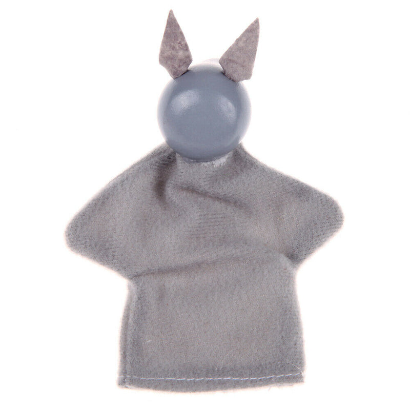 4pcs Little Red Riding Hood Wooden Headed Finger Puppets Fairy Tale Story