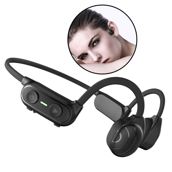 Bluetooth Open Ear Bone Conduction Headphones Earbuds Sports with Microphone