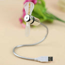 Flexible LED Mini Power USB Fan Gooseneck For CarHome Office PC Notebook