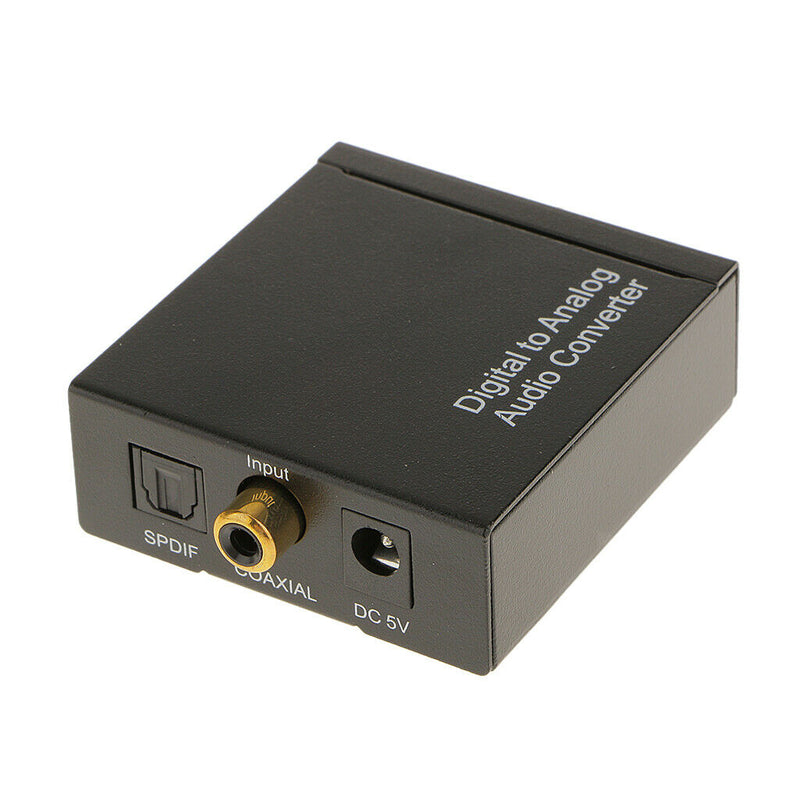Digital Tos Coaxial to Analog Stereo Audio L/R Adapter with 3.5mm RCA Jack for