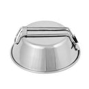 Portable Outdoor Folding Bowls Stainless Steel Plate Camping Cookware Food  K9G8