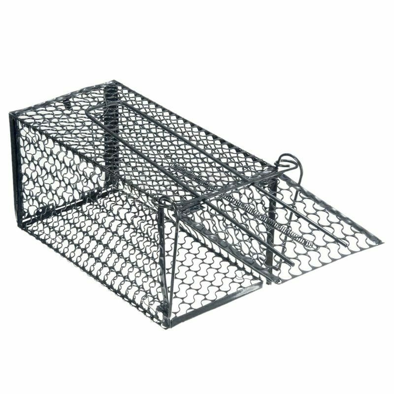 Rat Catcher Spring Cage Trap Humane Live Mouse Rodent Bait Pest Control Out