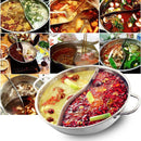 Stainless Steel Single-layer Cooking Pot Double Ear Mandarin Fondue Hot Pot