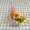 10Pcs Colorful Drinking Straws Crazy Curly Loop Plastic Straw For Party ME
