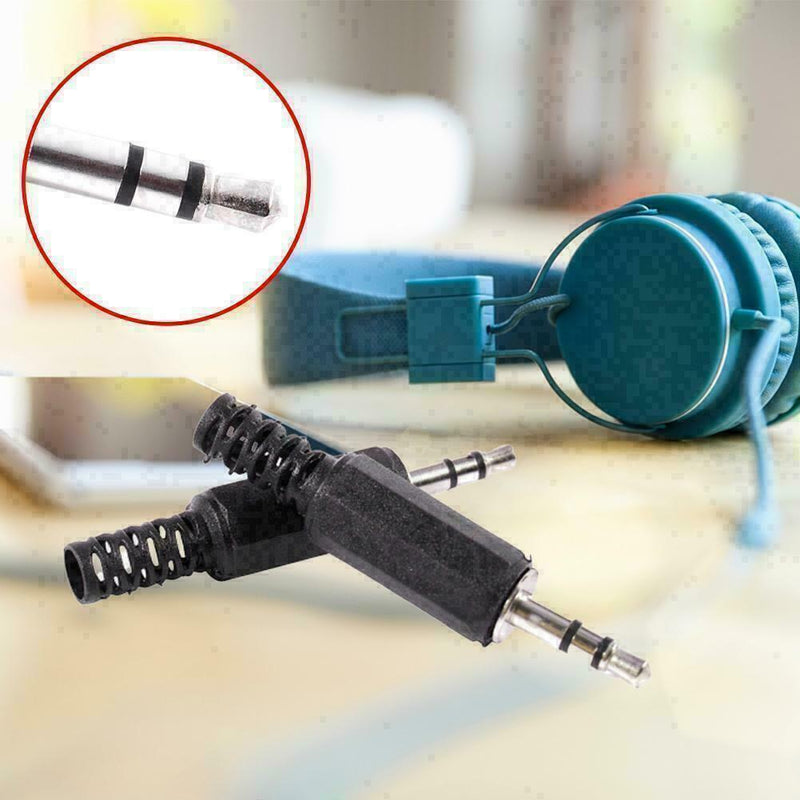 10Pcs 3.5mm 1/8" Audio Male Jack Solder Adapter Stereo Headph Connector N6N C8G6