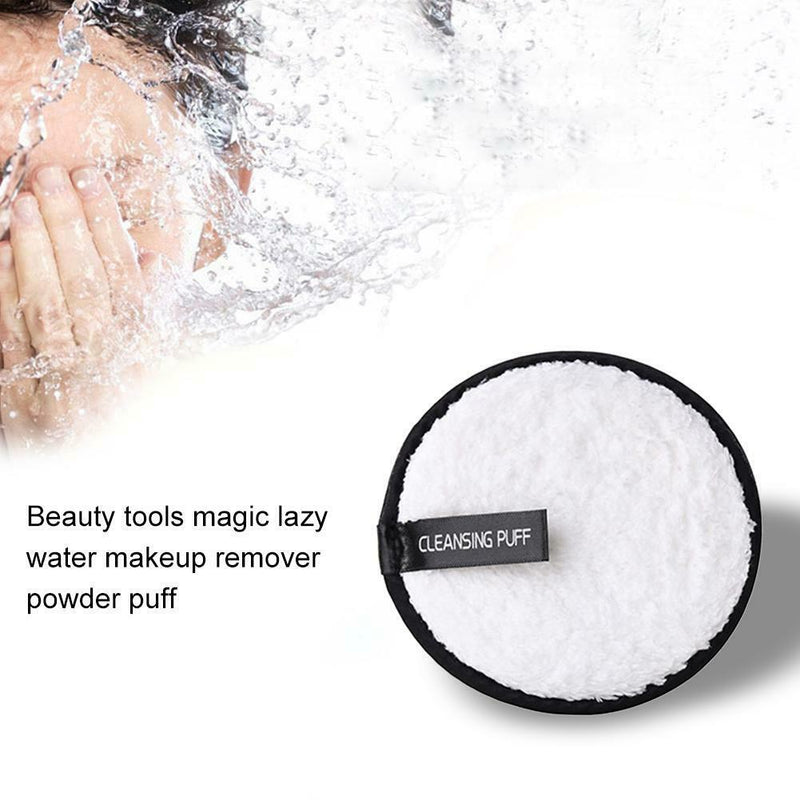 Soft Makeup Remover Puff Sponge Face Cleansing Powder Puff Pads (White)