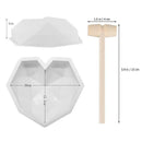 Silicone Cake Mold Diamond Heart Fondant Chocolate Candy DIY Baking 6Pcs