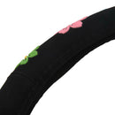 Flannelette Steering Wheel Cover with Multicolor Flowers