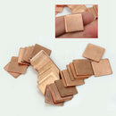 30x Heatsink Copper Shim 15mmx15mm for Notebook Laptop GPU CPU 6 Sizes Durable