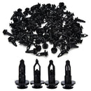 100x 9mm Car Door Trim Fender Clips Black Plastic Rivets Fastener for 3CA