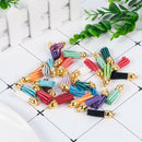 30Pcs Suede Leather Tassel For Keychain Jewelry Pendant DIY Charms Findings Set