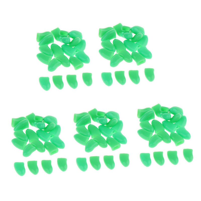 100Pcs Soft Nail Caps for Lovely Pet Dog and Cat Paw Control Green XL