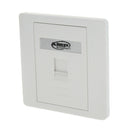 RJ45 RJ11 Face Plate Wall Socket Ethernet Single Gang 1 Port with Keystones
