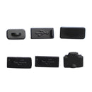 6pcs Black Silicone Dust Plugs Set FOR PS5 USB HDMI Interface Cover Dustproo Hn