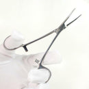 1Pcs Forceps Hemostatic Clamp Curved Tweezers StainlessSerrated