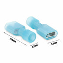 100X Fully Insulated Blue Female Wire Spade Crimp Connector Terminal dsf