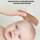 Soft Natural Cutie Comb Portable Baby Brush Set Newborn Wood Handle Faux Wool