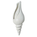White Ceramic Pottery Sea Shell Conch Flower Vase Home Wall Hanging Decor