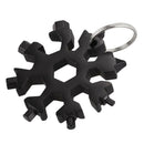18 In 1 Stainless Steel Snowflake Multi tool Keychain Hand Tool Black